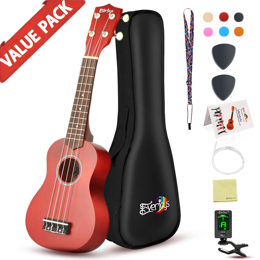 Soprano Ukulele Beginner Pack-21 Inch m / Gig Bag Songbook Digital Tuner