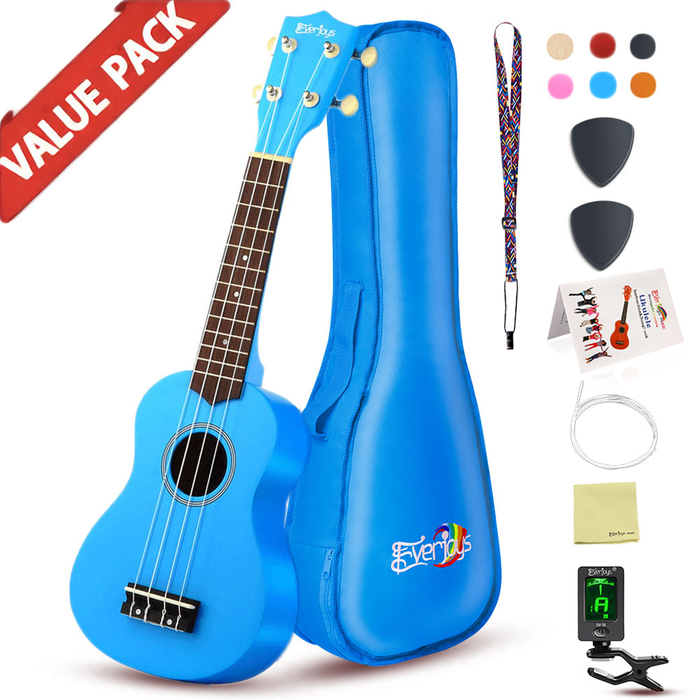 Soprano Ukulele Beginner Pack-21 Inch m / Gig Bag Songbook Digital Tuner