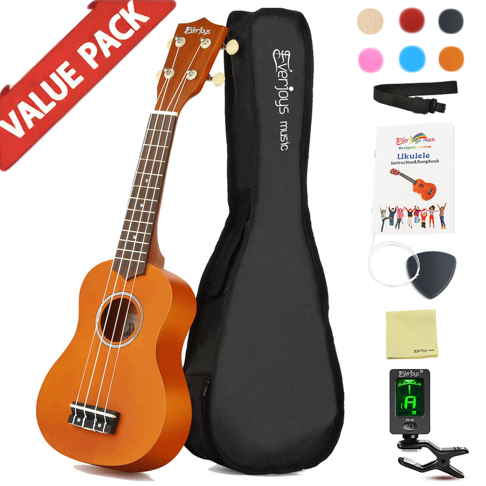 Soprano Ukulele Beginner Pack-21 Inch m / Gig Bag Songbook Digital Tuner