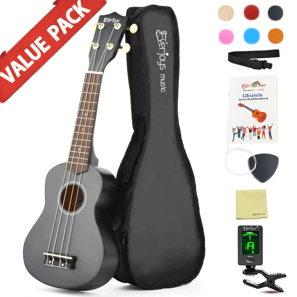 Soprano Ukulele Beginner Pack-21 Inch m / Gig Bag Songbook Digital Tuner